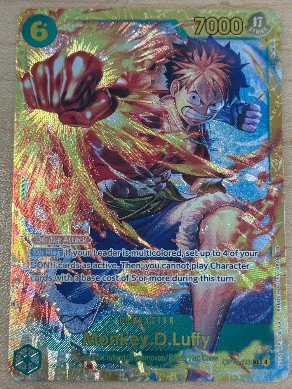 Monkey.D.Luffy (118) OP13-118 Carrying on His Will Foil